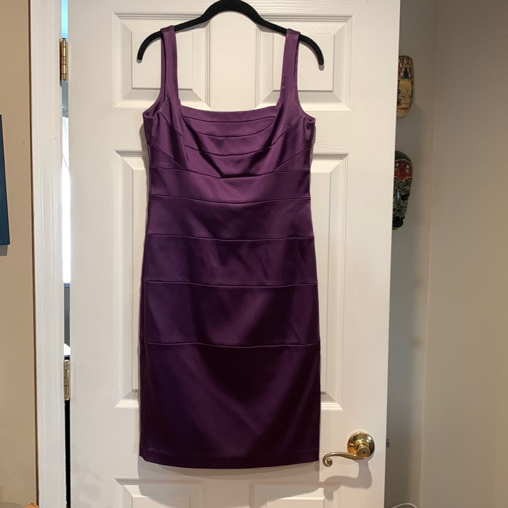 Purple body con dress